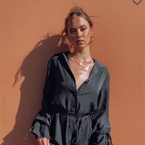 Princess Polly mini black dress size 8